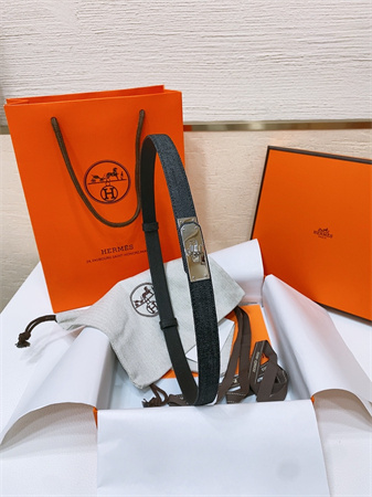 H**mes kelly jean belt 18mm epsom leather silver tone hardware black