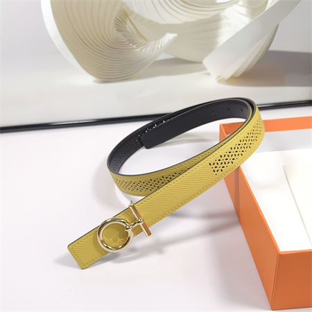 H**mes reversible belt 25mm epsom leather gold tone hardware yellow/black