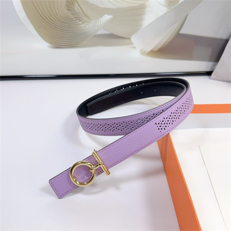 H**mes reversible belt 25mm epsom leather gold tone hardware lt purple/black