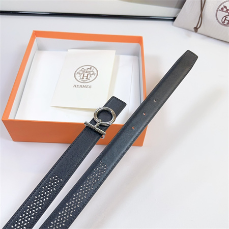 H**mes reversible belt 25mm epsom leather silver tone hardware black