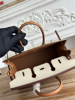 Bir.kin Sellier Bag Epsom Leather 25CM Gold/Silver Hardware In Craie/Gold HS