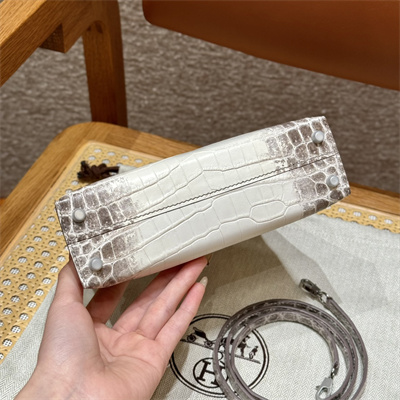 Kelly Mini II Himalayan Bag Niloticus Silver Tone Hardware HS