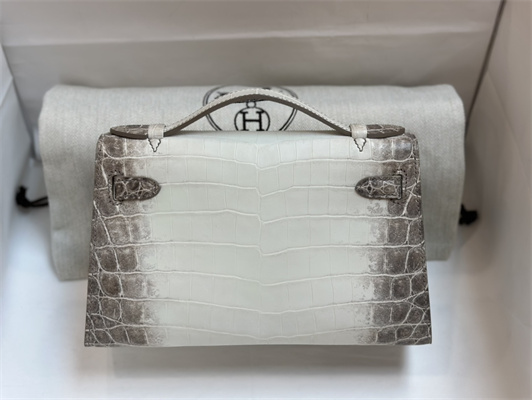 Kelly Pochette Himalayan Bag Niloticus Silver Tone Hardware HS