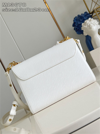 LV x TM Twist MM Slim Bag Epi grained cowhide leather White M13678