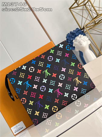 L.V X TM Toiletry Pouch Multicolors Monogram Canvas Black M13746