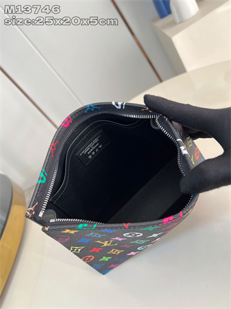 L.V X TM Toiletry Pouch Multicolors Monogram Canvas Black M13746