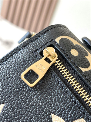 L.V Pochette Metis East West Monogram Empreinte embossed cowhide leather Black/Beige M46596 TOP