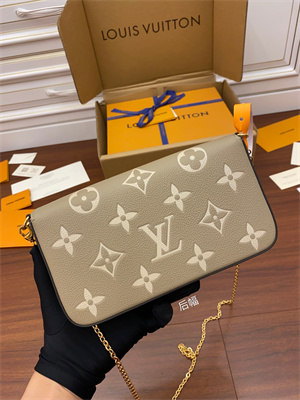 L.V Felicie Pochette Monogram Empreinte Dove/Cream M82610 TOP