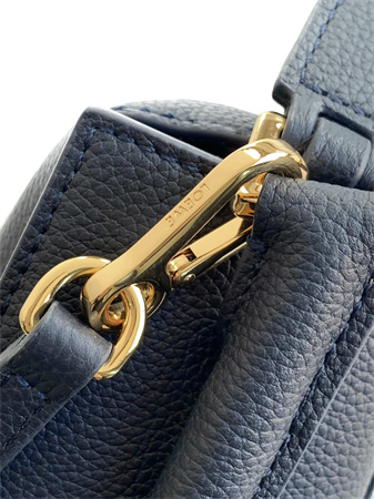 L0ew* mini puzzle bag in soft grained calfskin navy