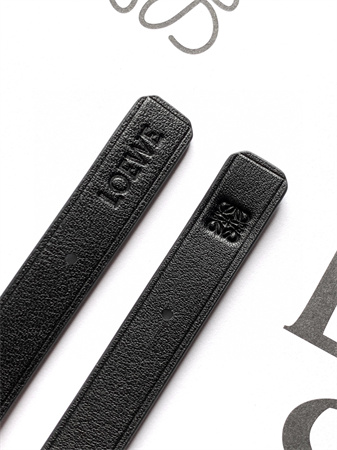 L0ew* woven spiral strap in classic calfskin black