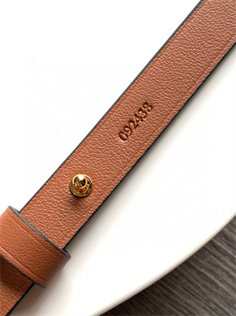 L0ew* woven spiral strap in classic calfskin tan