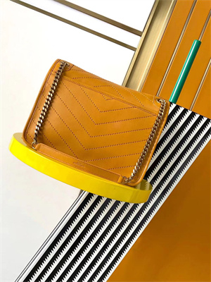 Y.S.L NIKI MEDIUM In Smooth Lambskin Yellow Color