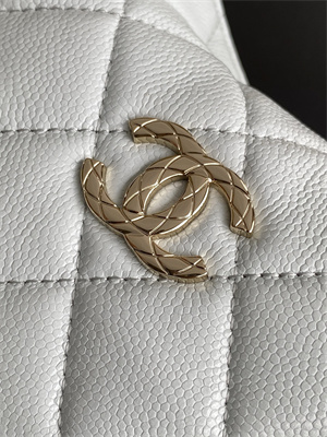 Ch*el coco crush top handle bag grained calfskin gold tone metal lt blue ap4591