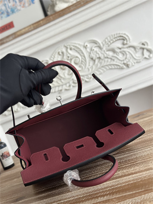 Bir.kin Sellier Bag Epsom Leather 25/30/35CM Gold Hardware In Bordeaux Color HS