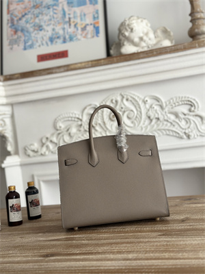 Bir.kin Sellier Bag Epsom Leather 25/30/35CM Gold Hardware In Gris Asphalt Color HS