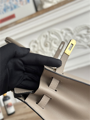 Bir.kin Sellier Bag Epsom Leather 25/30/35CM Gold Hardware In Gris Asphalt Color HS