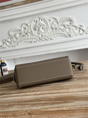 Kelly Messenger Bag Togo Leather Gold Tone Hardware In Etoupe Color HS