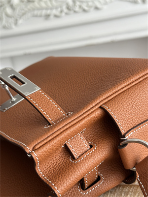 Kelly Messenger Bag Togo Leather Silver Tone Hardware In Gold Color HS