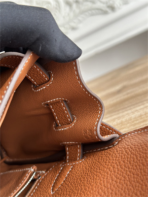 Kelly Messenger Bag Togo Leather Silver Tone Hardware In Gold Color HS