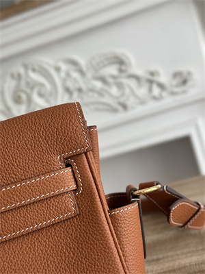 Kelly Messenger Bag Togo Leather Gold Tone Hardware In Gold Color HS