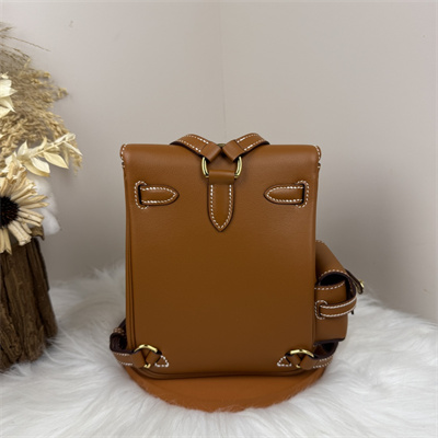 Kelly Jump Backpack Swift Leather Gold Tone Hardware In Gold Color HS