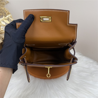 Kelly Jump Backpack Swift Leather Gold Tone Hardware In Gold Color HS