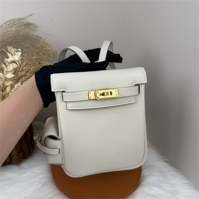 Kelly Jump Backpack Swift Leather Gold Tone Hardware In Craie Color HS