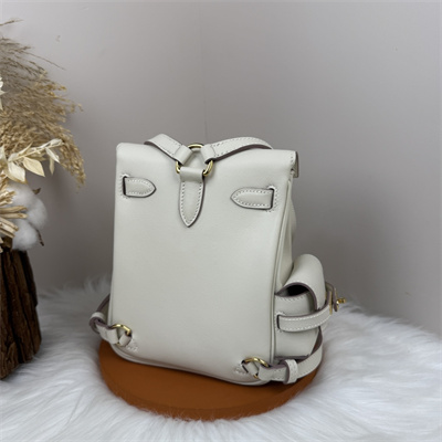 Kelly Jump Backpack Swift Leather Gold Tone Hardware In Craie Color HS