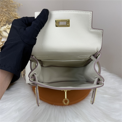 Kelly Jump Backpack Swift Leather Gold Tone Hardware In Craie Color HS