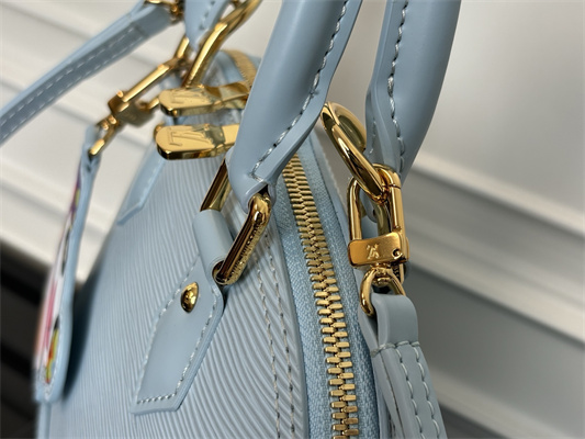 LV x TM Alma BB Epi Leather Washed Blue M14197