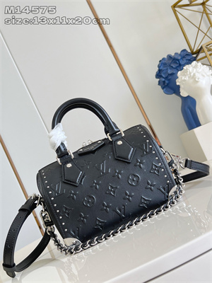 L.V Speedy Trunk 20 Monogram Black Calf Leather M14575