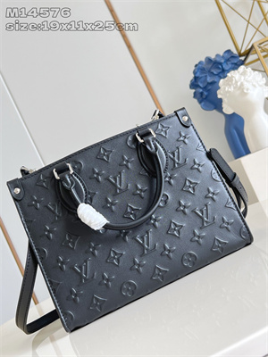 L.V ONTHEGO PM Monogram Black Calfskin Leather M14576