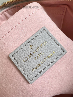 L.V Hand It All PM Mahina Bloom Perforated Mahina calfskin leather Gray/Pink M13157