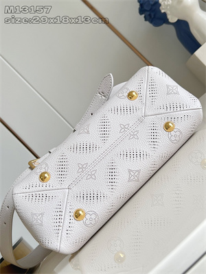 L.V Hand It All PM Mahina Bloom Perforated Mahina calfskin leather Gray/Pink M13157