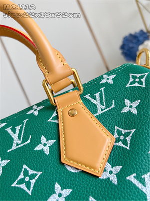L.V Speedy P9 Bandoulière 30 Monogram Soft Calfskin Green