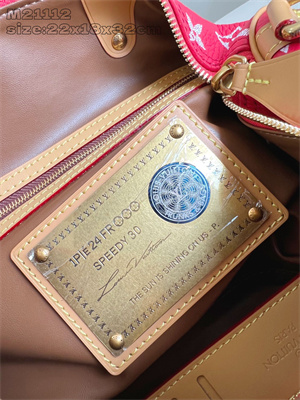 L.V Speedy P9 Bandoulière 30 Monogram Soft Calfskin Red