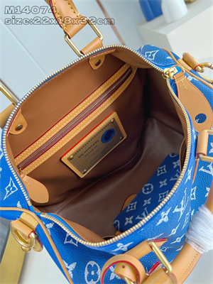 L.V Speedy P9 Bandoulière 30 Monogram Soft Calfskin Blue