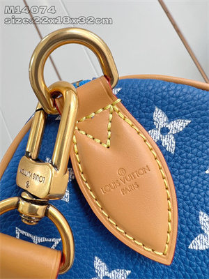 L.V Speedy P9 Bandoulière 30 Monogram Soft Calfskin Blue