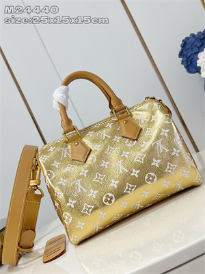 L.V Speedy P9 Bandoulière 30 Monogram Soft Calfskin Gold