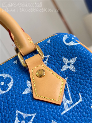 L.V Speedy P9 Bandoulière 18 Monogram Soft Calfskin Blue