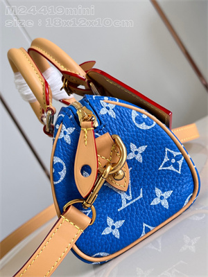 L.V Speedy P9 Bandoulière 18 Monogram Soft Calfskin Blue
