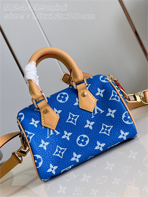 L.V Speedy P9 Bandoulière 18 Monogram Soft Calfskin Blue