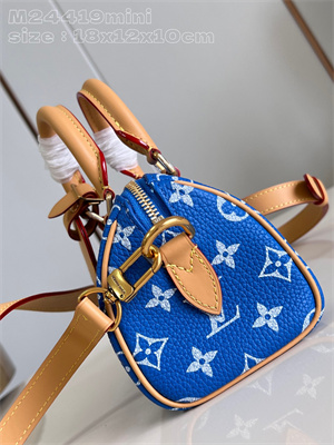 L.V Speedy P9 Bandoulière 18 Monogram Soft Calfskin Blue