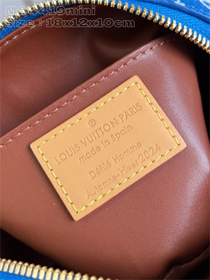 L.V Speedy P9 Bandoulière 18 Monogram Soft Calfskin Blue