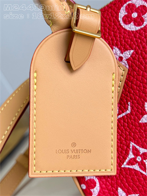 L.V Speedy P9 Bandoulière 18 Monogram Soft Calfskin Red