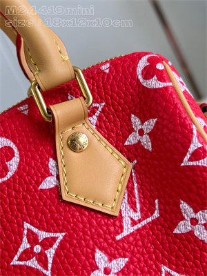 L.V Speedy P9 Bandoulière 18 Monogram Soft Calfskin Red