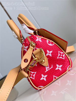L.V Speedy P9 Bandoulière 18 Monogram Soft Calfskin Red