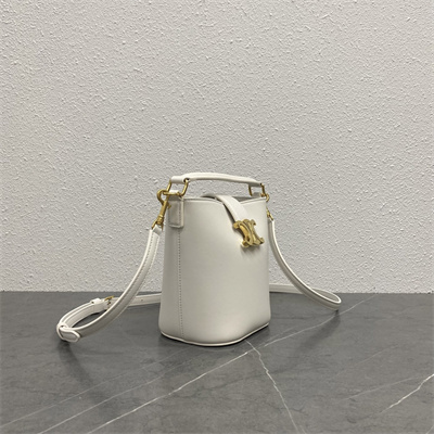 Ce**e mini bucket l0*ise in smooth calfskin rice color
