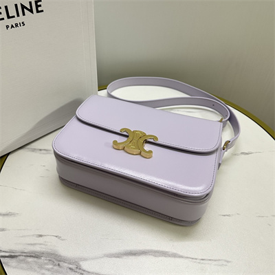 Ce**e classique triomphe bag in shiny calfskin lavender color