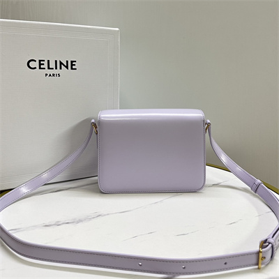 Ce**e teen triomphe bag in shiny calfskin laverder color